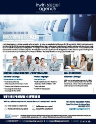 Directors and Officers Liability | Irwin Siegel Agency